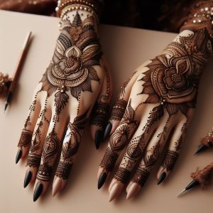 Back Hand Mehndi Beauty