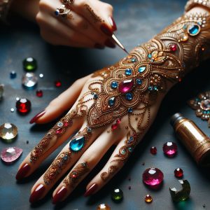 Mehndi Gemstone Glow