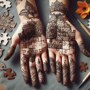 Puzzle Piece Mehndi