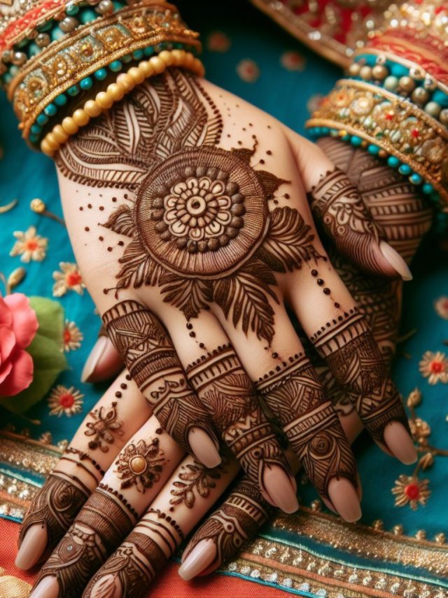 simple mehndi designs for front hands