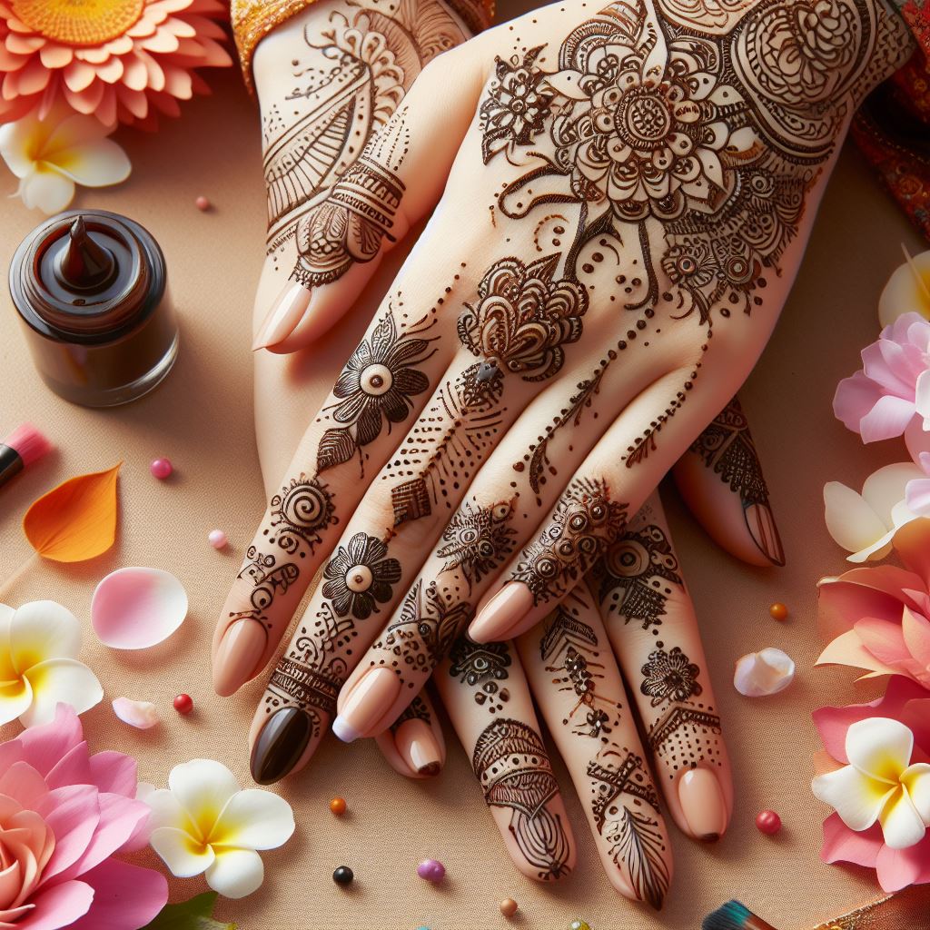 Henna Mandala and Jewelry Mehndi Design - mint green nail polish | Henna  tattoo designs, Mehndi designs, Latest mehndi designs