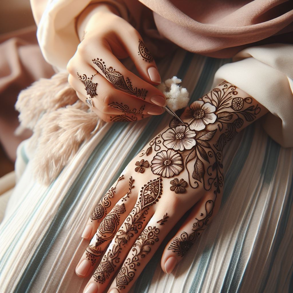 simple arabic mehndi designs for beginners