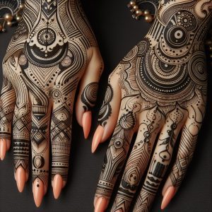 Arabic Mehndi Designs with Abstract Artistry