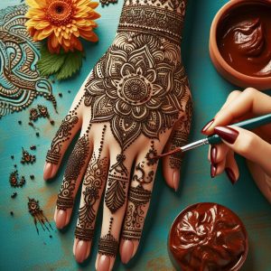 Arabic Mehndi Designs with Bridal Emblems