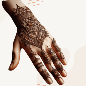 Arabic Mehndi Designs with Finger Rings