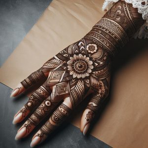 Arabic Mehndi Designs with Geometric Precision