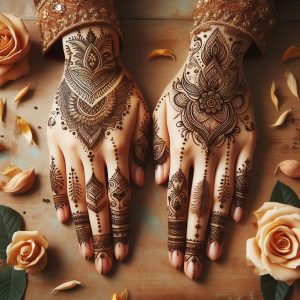 Arabic Mehndi Designs with Heart Motifs