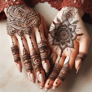 Arabic Mehndi Designs with Intricate Grids