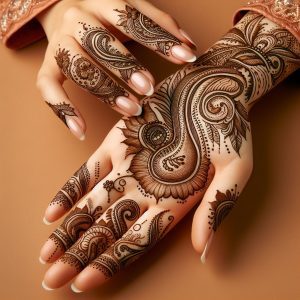 Arabic Mehndi Designs with Intricate Paisleys