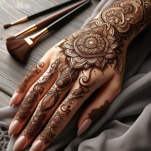 Arabic Mehndi Designs with Lace and Filigree