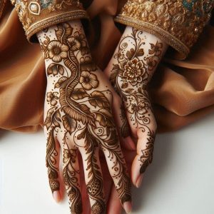 Arabic Mehndi Designs with Vines and Leaves