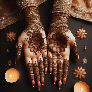 Indian Mehndi Designs with Bridal Motifs