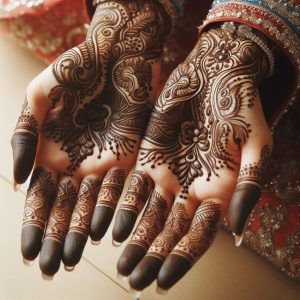 Indian Mehndi Designs with Bridal Trails