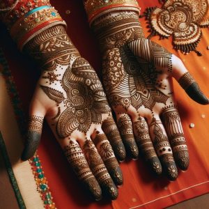 Indian Mehndi Designs with Cultural Symbols