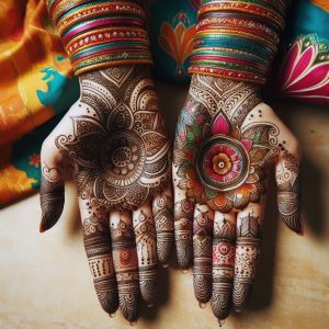 Indian Mehndi Designs with Folk Art Motifs