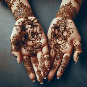 Indian Mehndi Designs with Ganesha Motifs