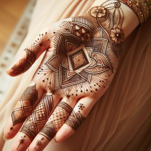 Indian Mehndi Designs with Geometric Patterns