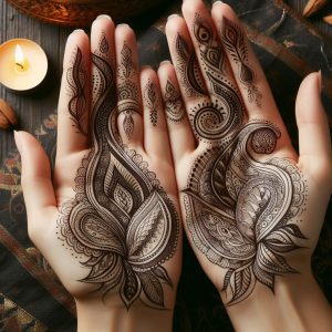 Indian Mehndi Designs with Paisley Patterns