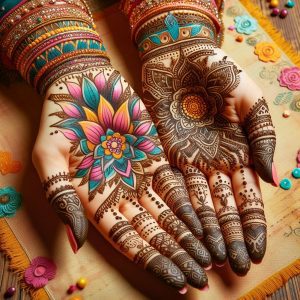 Indian Mehndi Designs with Rangoli Patterns