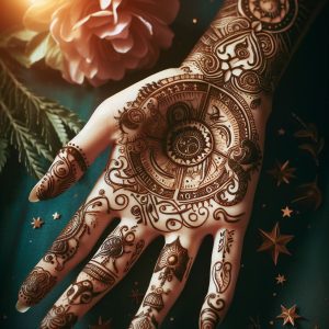 Indian Mehndi Designs with Zodiac Signs